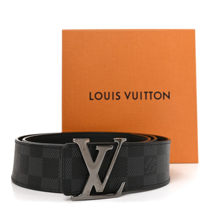 Louis Vuitton Damier Graphite 40mm LV Initiales Belt 95 38 6 of 6