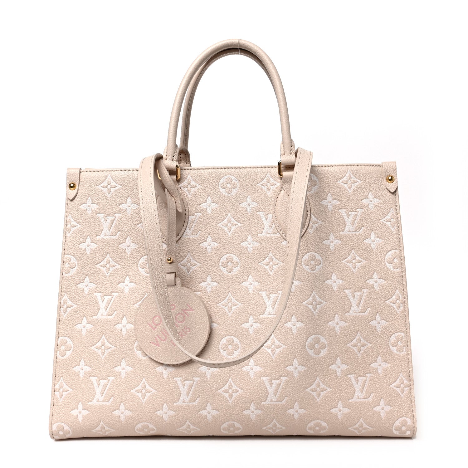 Louis Vuitton Empreinte Monogram Spring In The City Onthego MM Beige Pink Yellow 1 of 8