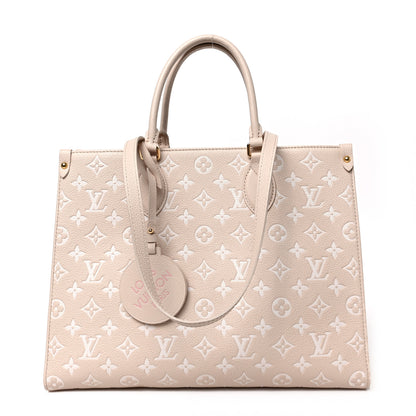 Louis Vuitton Empreinte Monogram Spring In The City Onthego MM Beige Pink Yellow 1 of 8