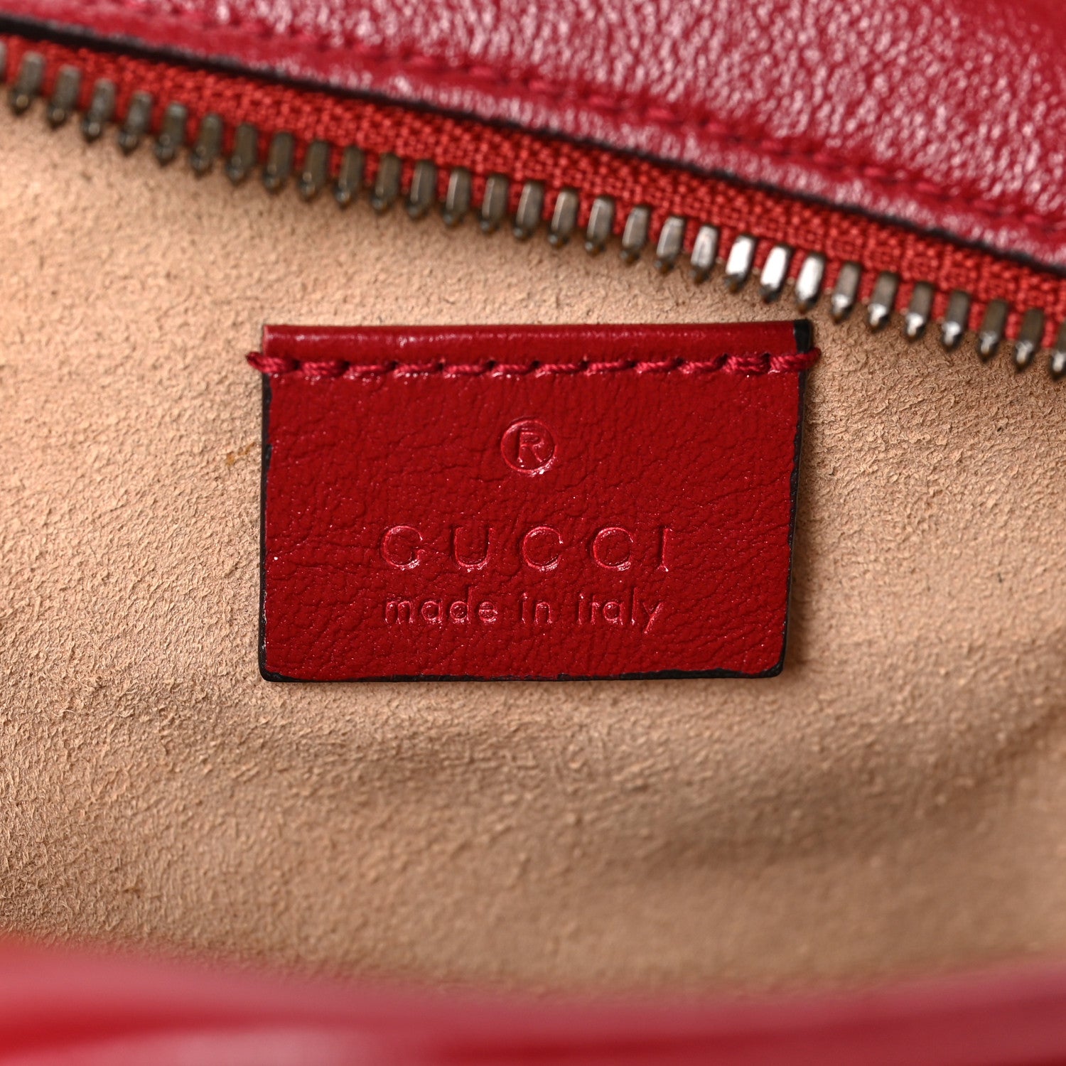 Gucci Glazed Calfskin Matelasse Heart Mini GG Marmont Round Shoulder Bag Romantic Cerise 11 of 19