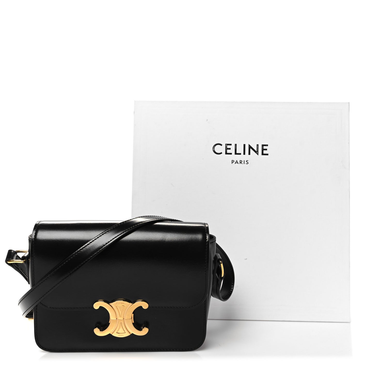 Shiny Calfskin Teen Triomphe Black