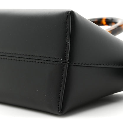 Fendi Vitello King Plexiglass Logo Embossed Mini By The Way Top Handle Boston Bag Black 8 of 13