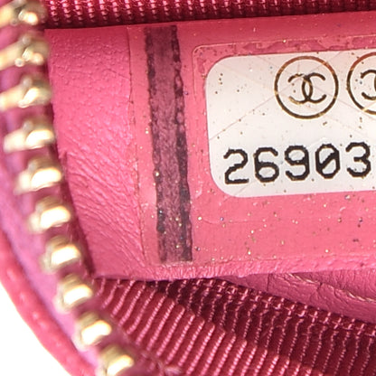 Chanel Caviar Quilted Round Clutch With Chain Pink 7 of 10
