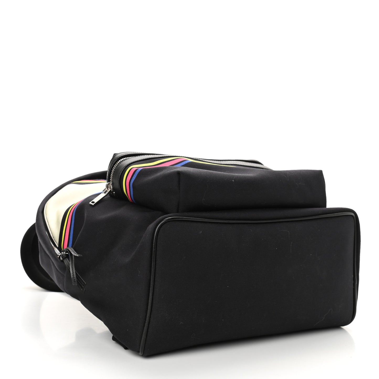 Nylon Twill Dinosaur Print City Backpack Black Multicolor