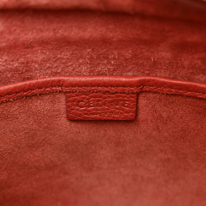 Celine Drummed Calfskin Nano Luggage Red 6 of 17