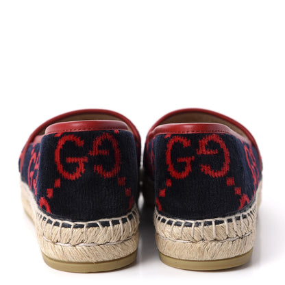Gucci Terry Cloth GG Monogram Espadrilles 36.5 Blue Red 6 of 13
