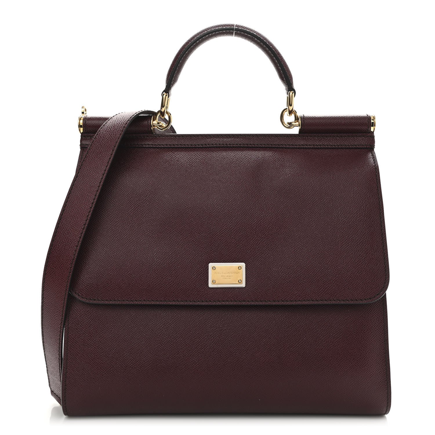 Dolce & Gabbana Dauphine Large Miss Sicily Satchel Burgundy 1 of 12