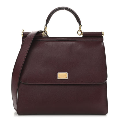 Dolce & Gabbana Dauphine Large Miss Sicily Satchel Burgundy 1 of 12