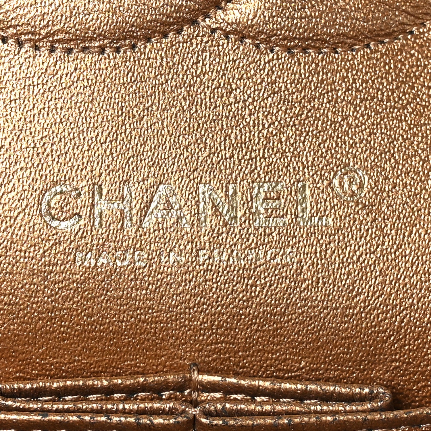 Chanel Metallic Crackled Calfskin Quilted Medium Double Flap Dark Gold 5 of 8