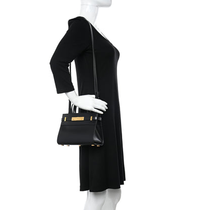 Saint Laurent Smooth Calfskin Manhattan Nano Shopper Tote Black 2 of 9