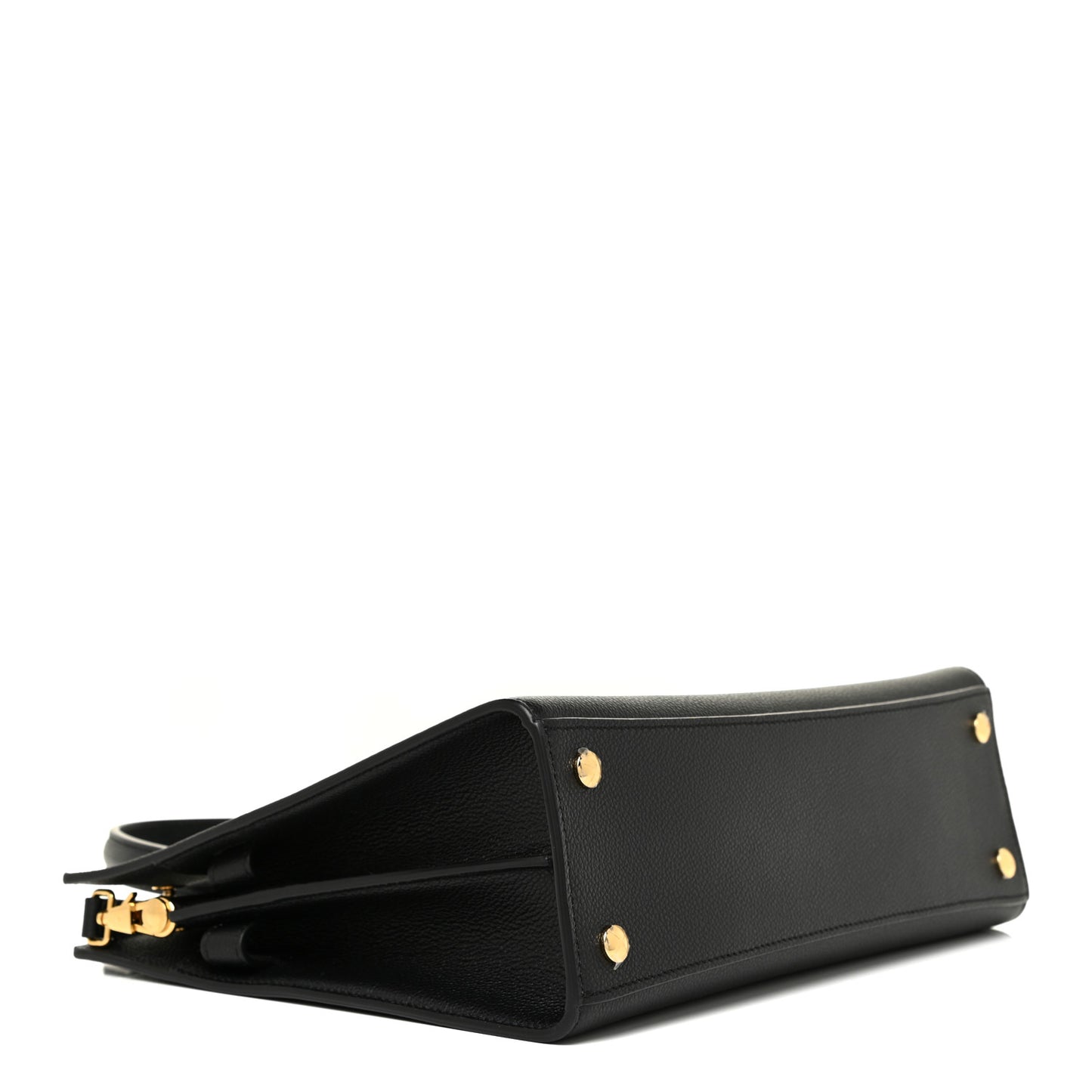 Grainy Calfskin Small Title Bag Black