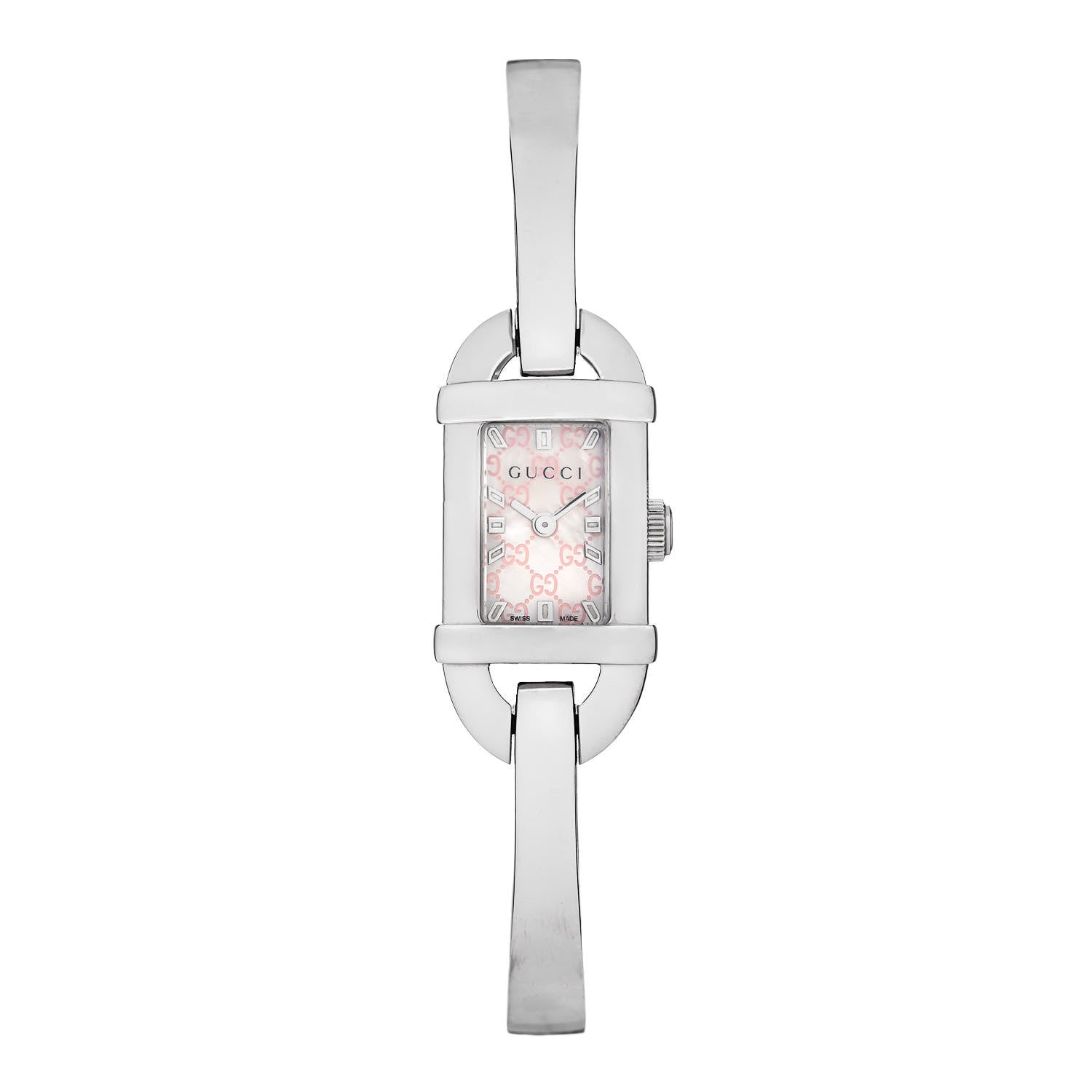 Gucci Stainless Steel Pink Mother of Pearl 16mm 6800L Quartz Watch 1 of 5