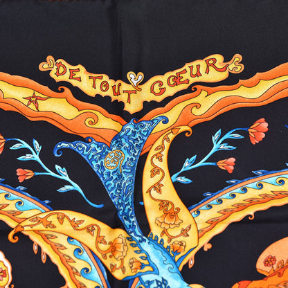 Hermes Silk De Tout Coeur Scarf 90 4 of 8