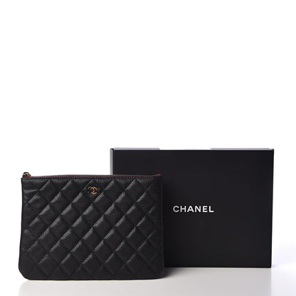 Chanel Caviar Quilted Medium Cosmetic Case Black 8 of 8