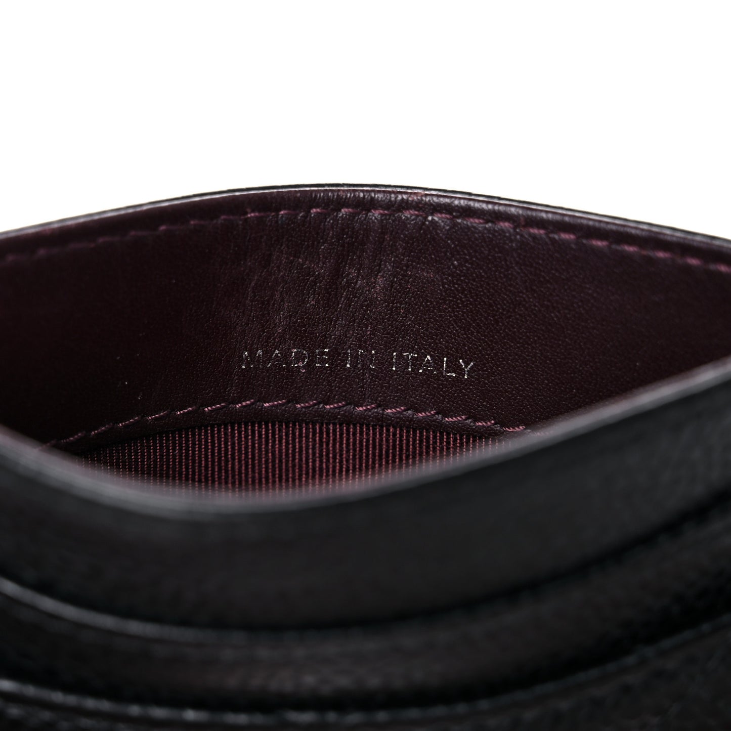 Caviar Quilted Card Holder Black