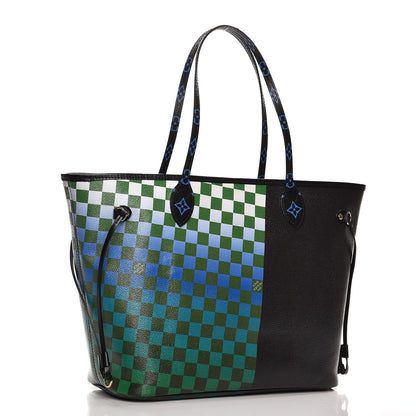 Louis Vuitton Damier Race Neverfull MM Noir Rouge 4 of 11