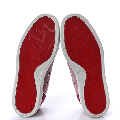 Christian Louboutin Veau Velours Calfskin Spikes Womens Vieira Flat Sneakers 37 Multicolor 5 of 8