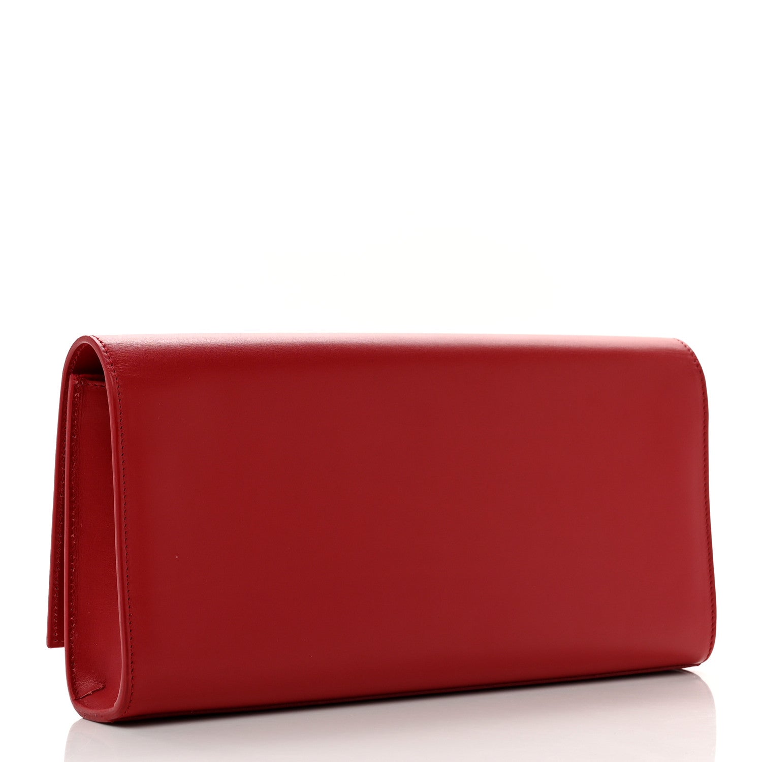 Saint Laurent Smooth Calfskin Classic Monogram Cassandre Clutch Red 3 of 7
