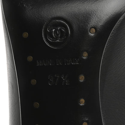 Chanel Lambskin Camellia Pumps 37.5 Black 8 of 13