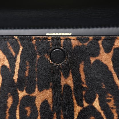 Burberry Calf Hair Leopard Print Small Title Bag with Pocket Black 6 of 8