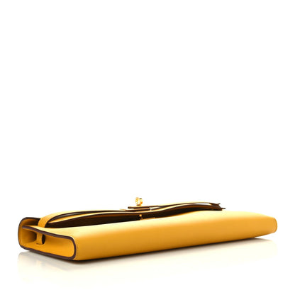 Hermes Swift Kelly Cut Clutch Pochette Jaune Ambre 4 of 7