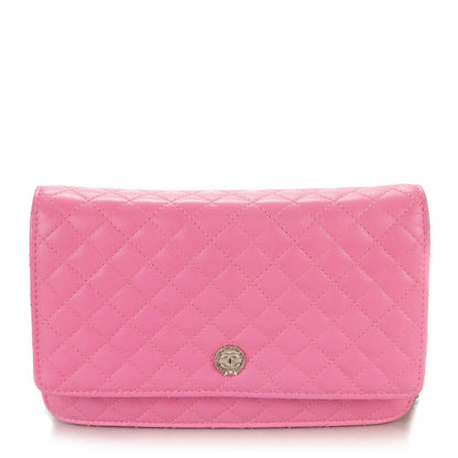 Chanel Lambskin Micro Quilted Wallet On Chain WOC Pink 1 of 8