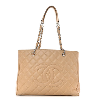 Chanel Caviar Quilted Grand Shopping Tote GST Beige 1 of 11