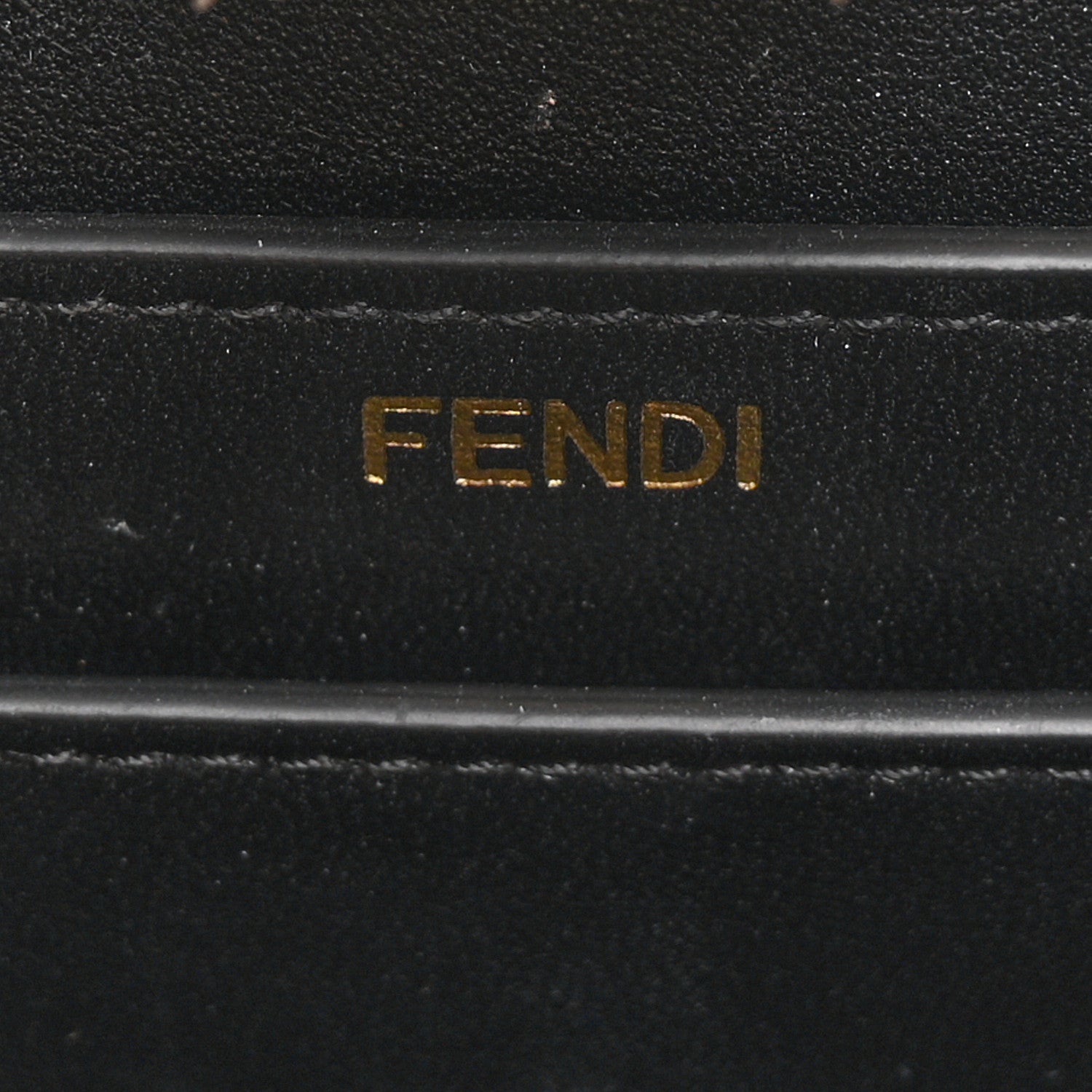 Fendi Vitello King Shiny Nappa Intreccio Petite Peekaboo I SEE U Satchel Black 6 of 12
