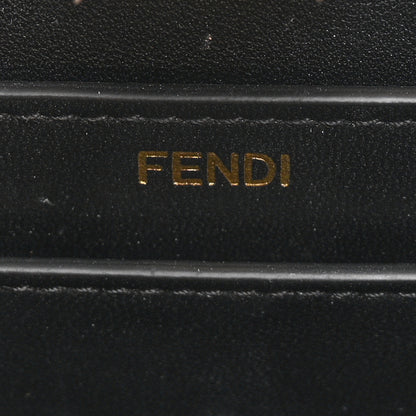 Fendi Vitello King Shiny Nappa Intreccio Petite Peekaboo I SEE U Satchel Black 6 of 12