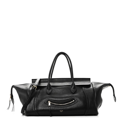 Celine Supple Shiny Lambskin Medium Smiling New Luggage Black 1 of 10