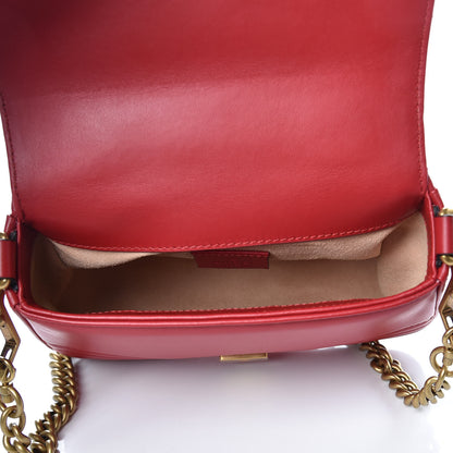 Gucci Calfskin Matelasse Mini GG Marmont Top Handle Shoulder Bag Hibiscus Red 5 of 7