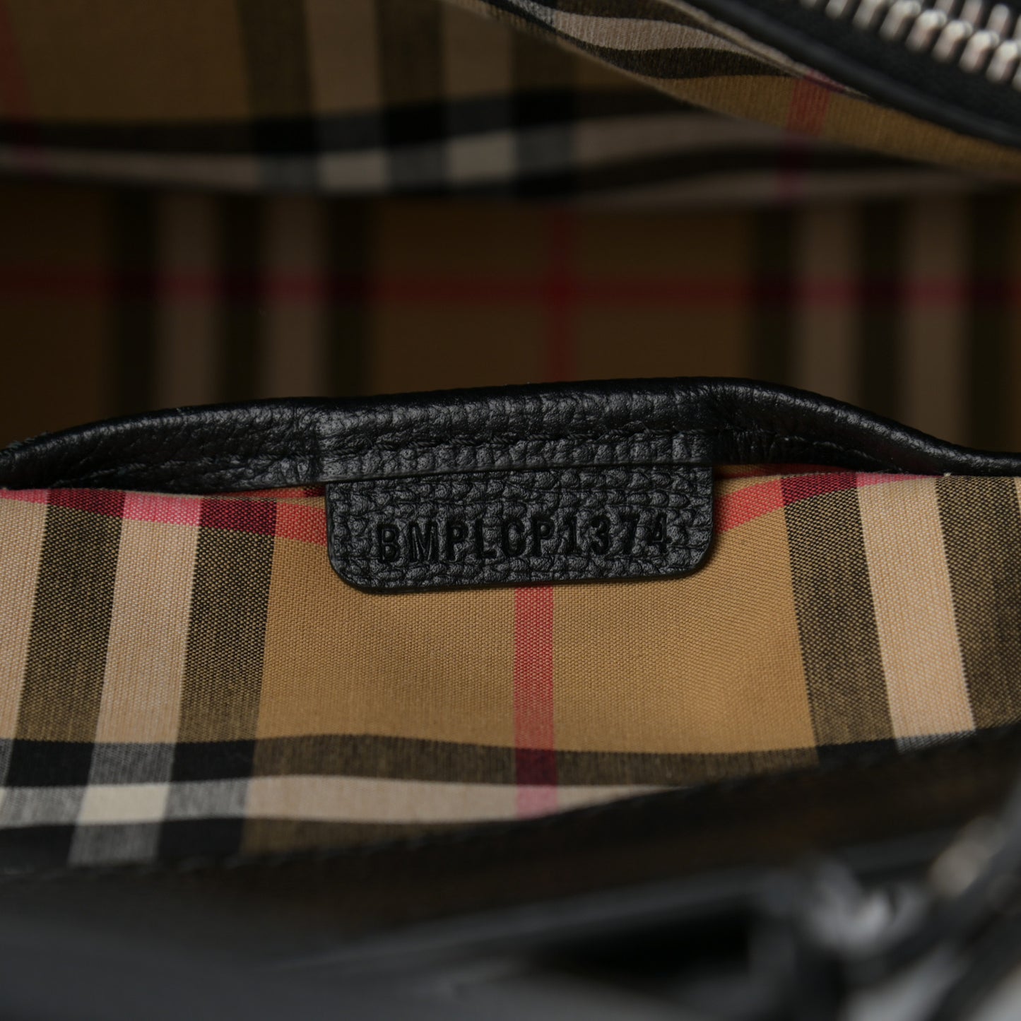 Derby Calfskin Vintage Check Medium Banner Tote Black