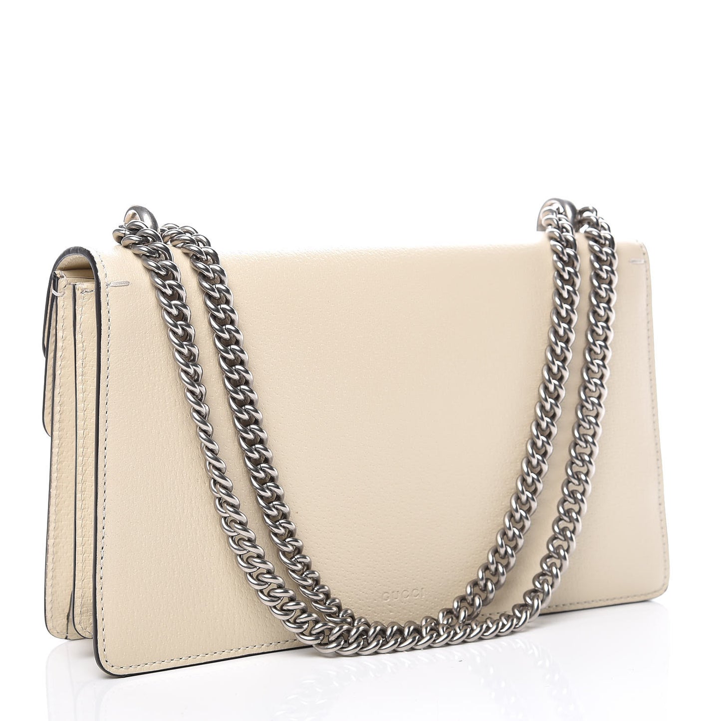 Textured Calfskin Crystal Small Dionysus Shoulder Bag Mystic White