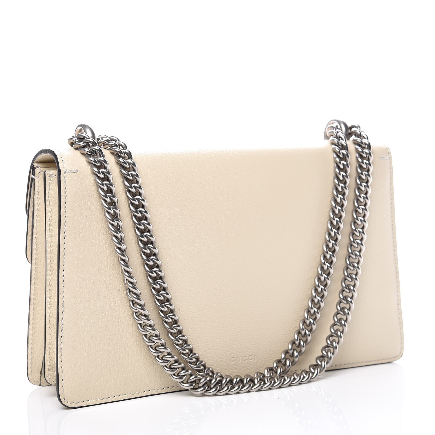 Gucci Textured Calfskin Crystal Small Dionysus Shoulder Bag Mystic White 3 of 10