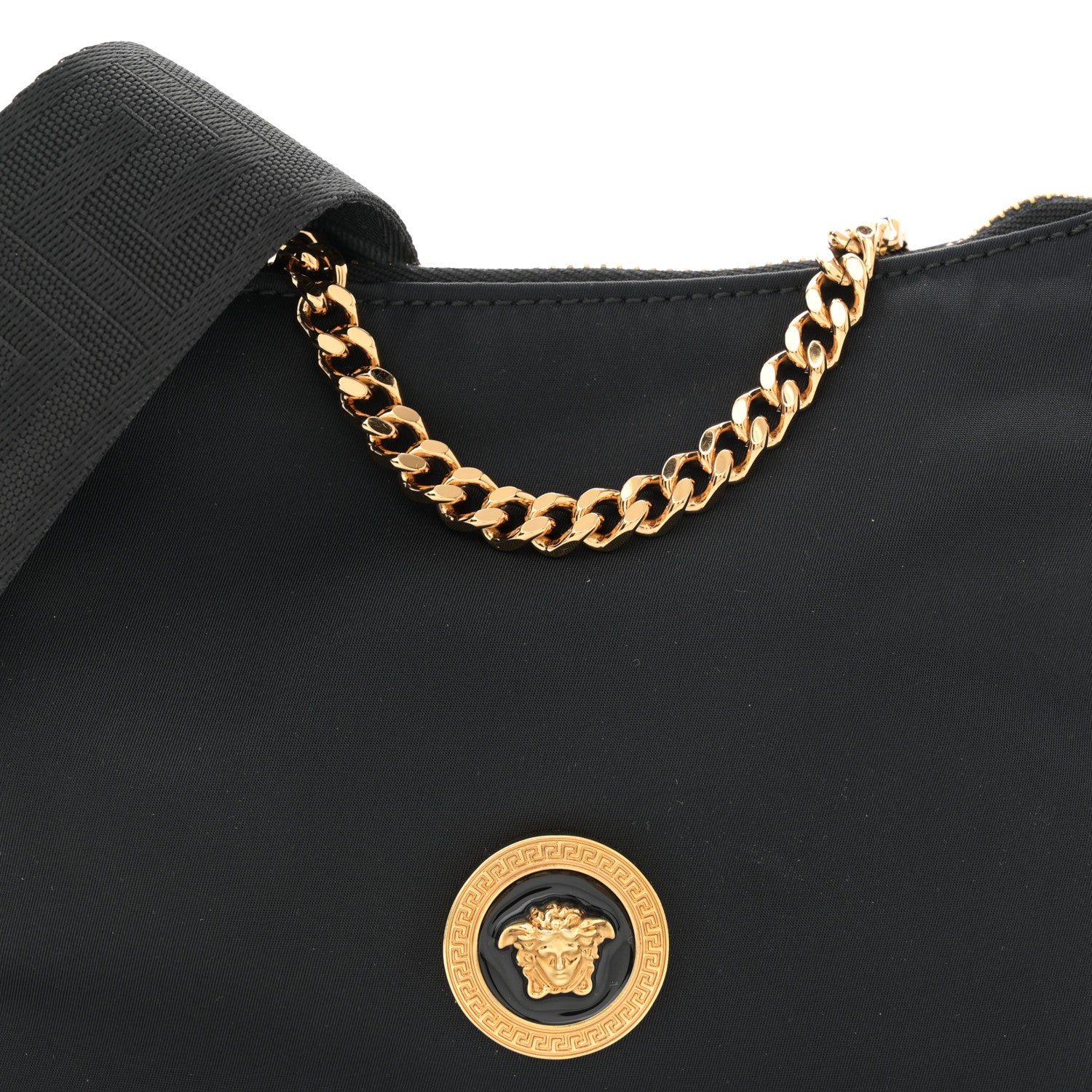 Versace Nylon Medusa Small Shoulder Bag Black 8 of 12