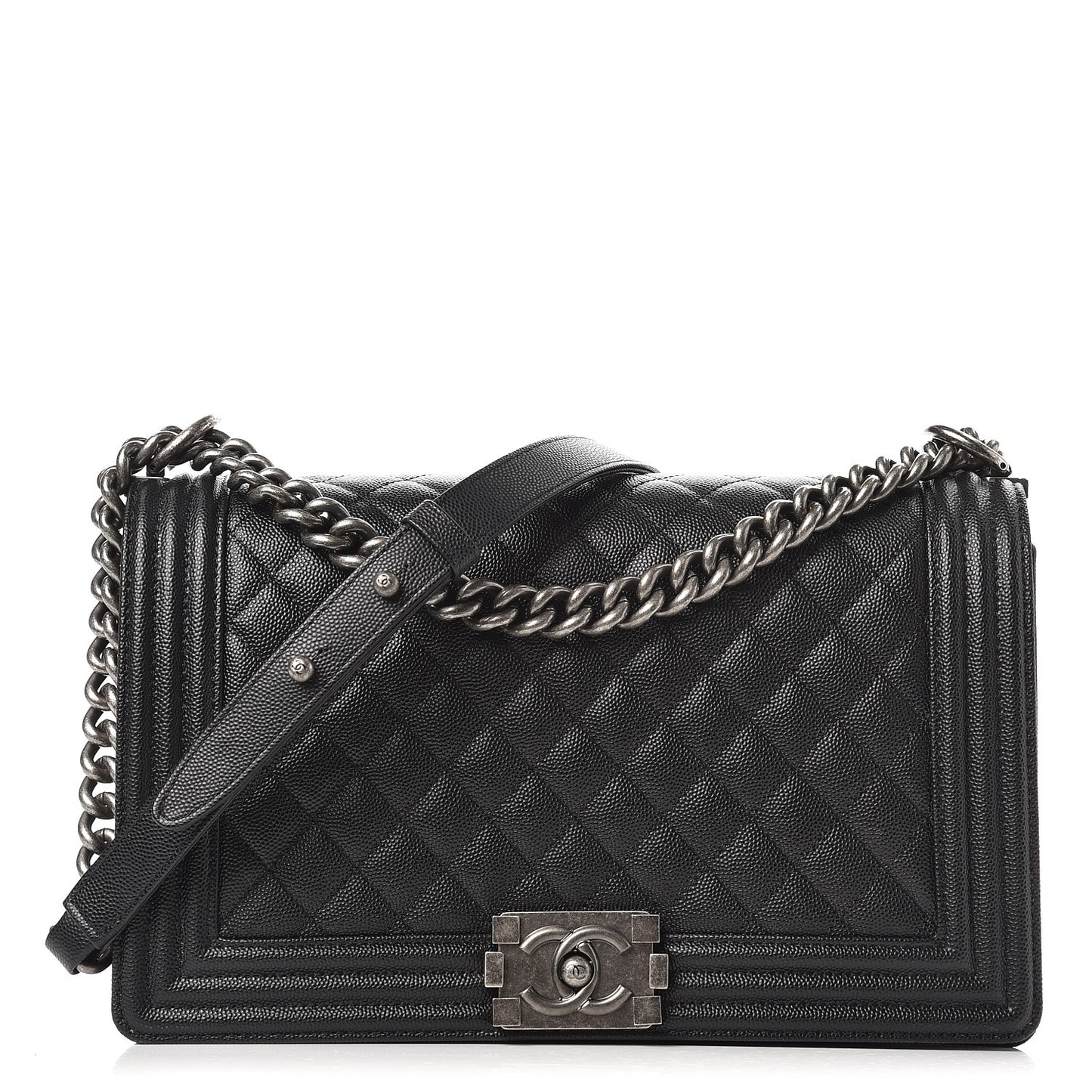Caviar Quilted New Medium Boy Flap Black