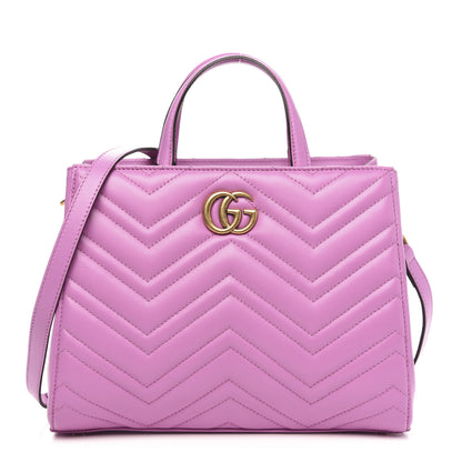 Gucci Calfskin Matelasse Small GG Marmont Tote Candy Mousse 1 of 10