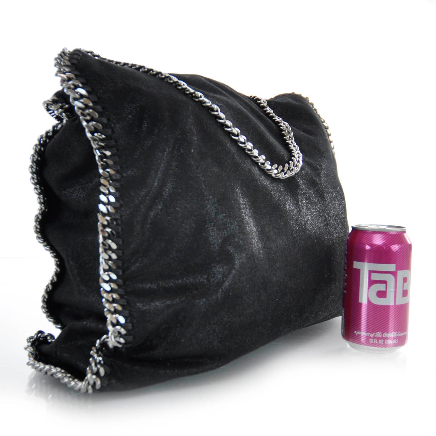 Faux Leather Falabella Tote Black