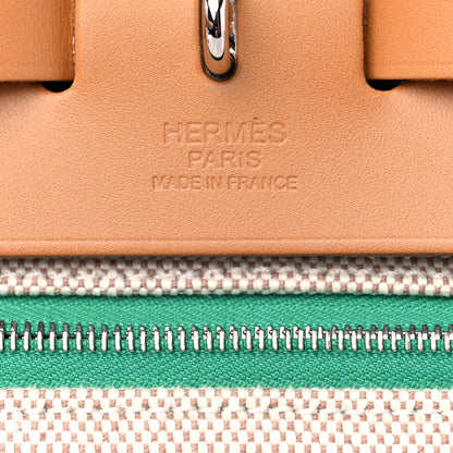 Hermes Toile H Berline Vache Hunter Herbag Zip PM 31 Menthe Natural 7 of 11