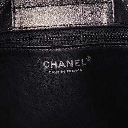 Chanel Iridescent Calfskin CC East West Shopping Tote Grey 6 of 11