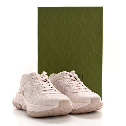 Gucci Calfskin Interlocking G Ripple Womens Platform Sneakers 38 Light Pink 8 of 8