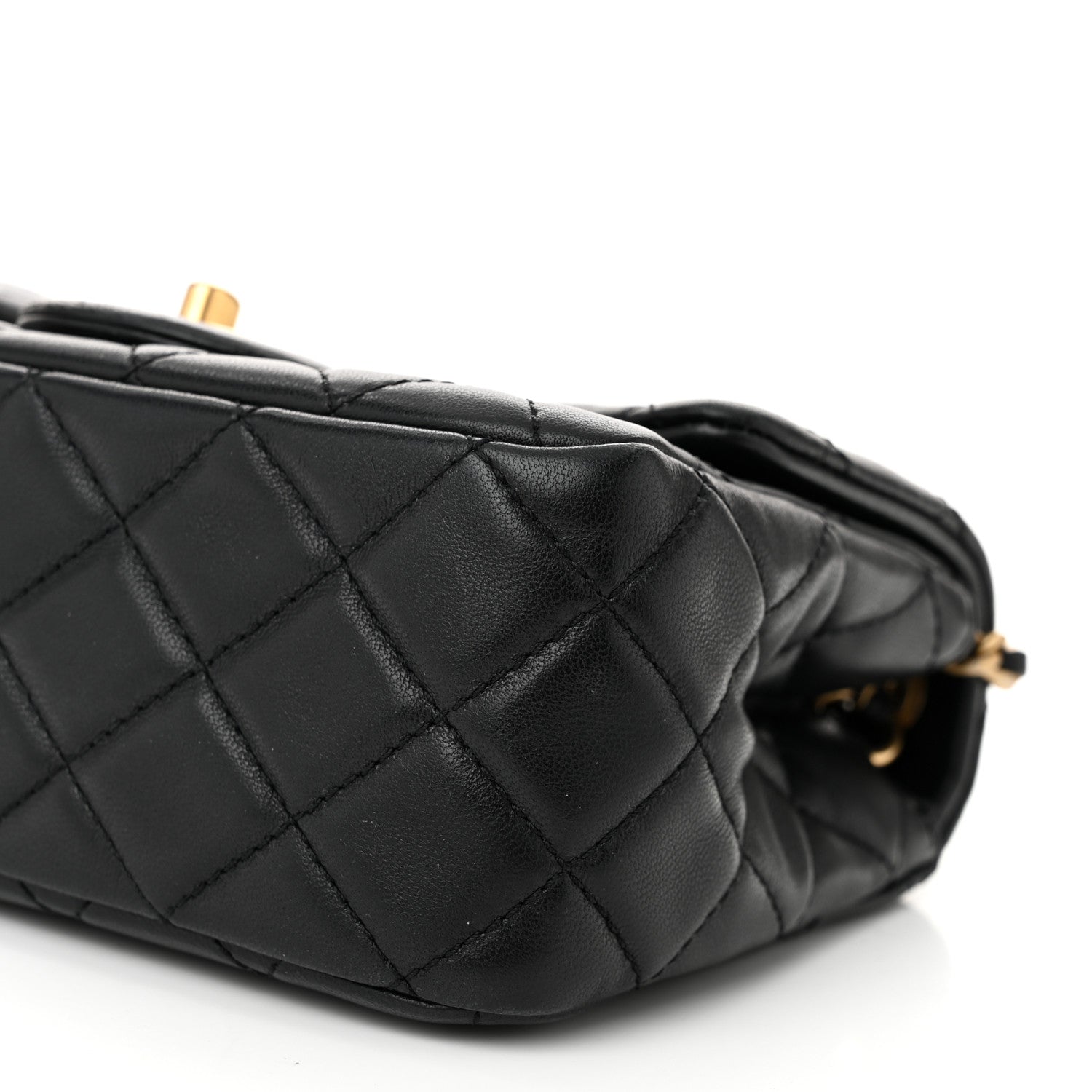 Chanel Lambskin Quilted Mini Pearl Crush Flap Black 10 of 10