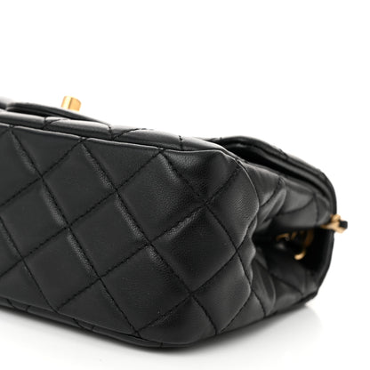 Chanel Lambskin Quilted Mini Pearl Crush Flap Black 10 of 10