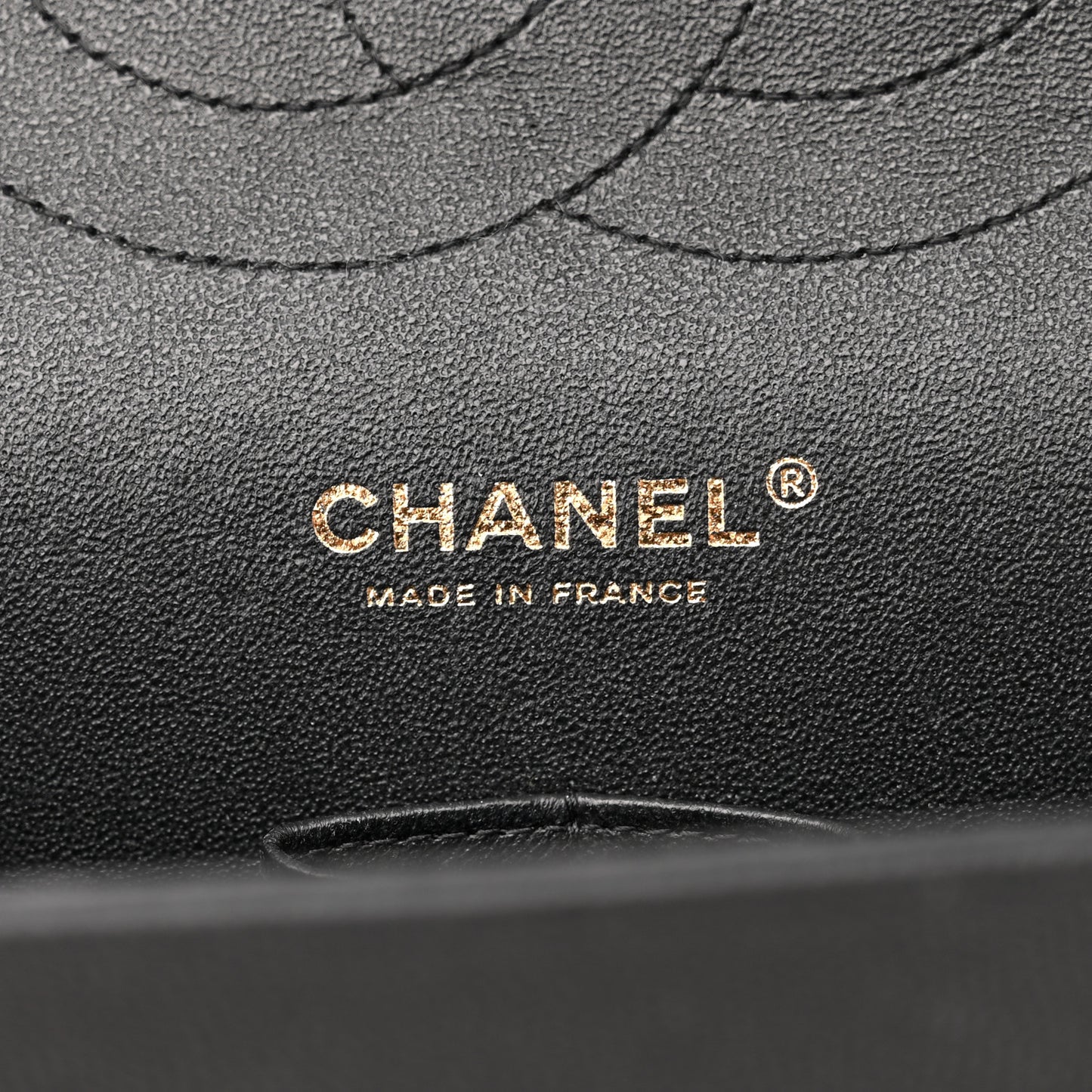Caviar Chevron Quilted Jumbo Double Flap Black
