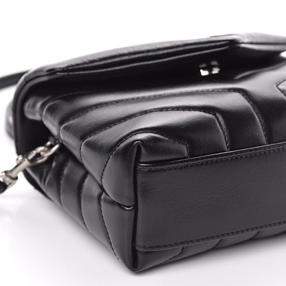 Saint Laurent Calfskin Y Quilted Monogram Toy Loulou Crossbody Bag Black 7 of 9