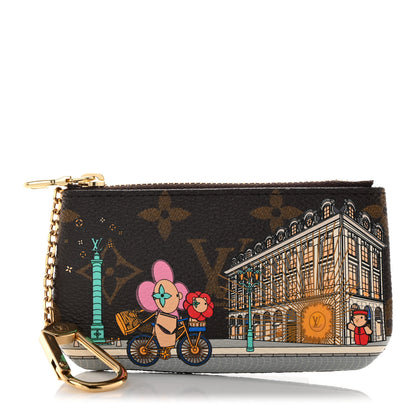 Louis Vuitton Monogram 2022 Christmas Animation Paris Key Pouch Pink 1 of 8