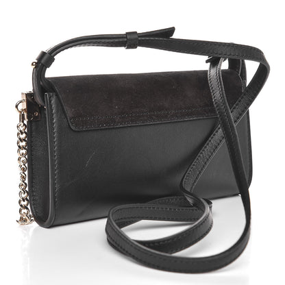 Chloe Suede Calfskin Mini Faye Shoulder Bag Black 3 of 7