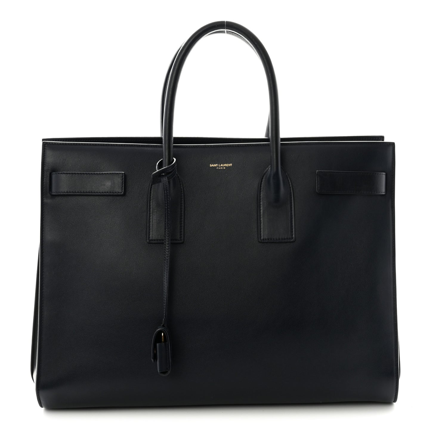 Calfskin Large Sac de Jour Carryall Navy Blue