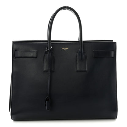 Saint Laurent Calfskin Large Sac de Jour Carryall Navy Blue 1 of 9