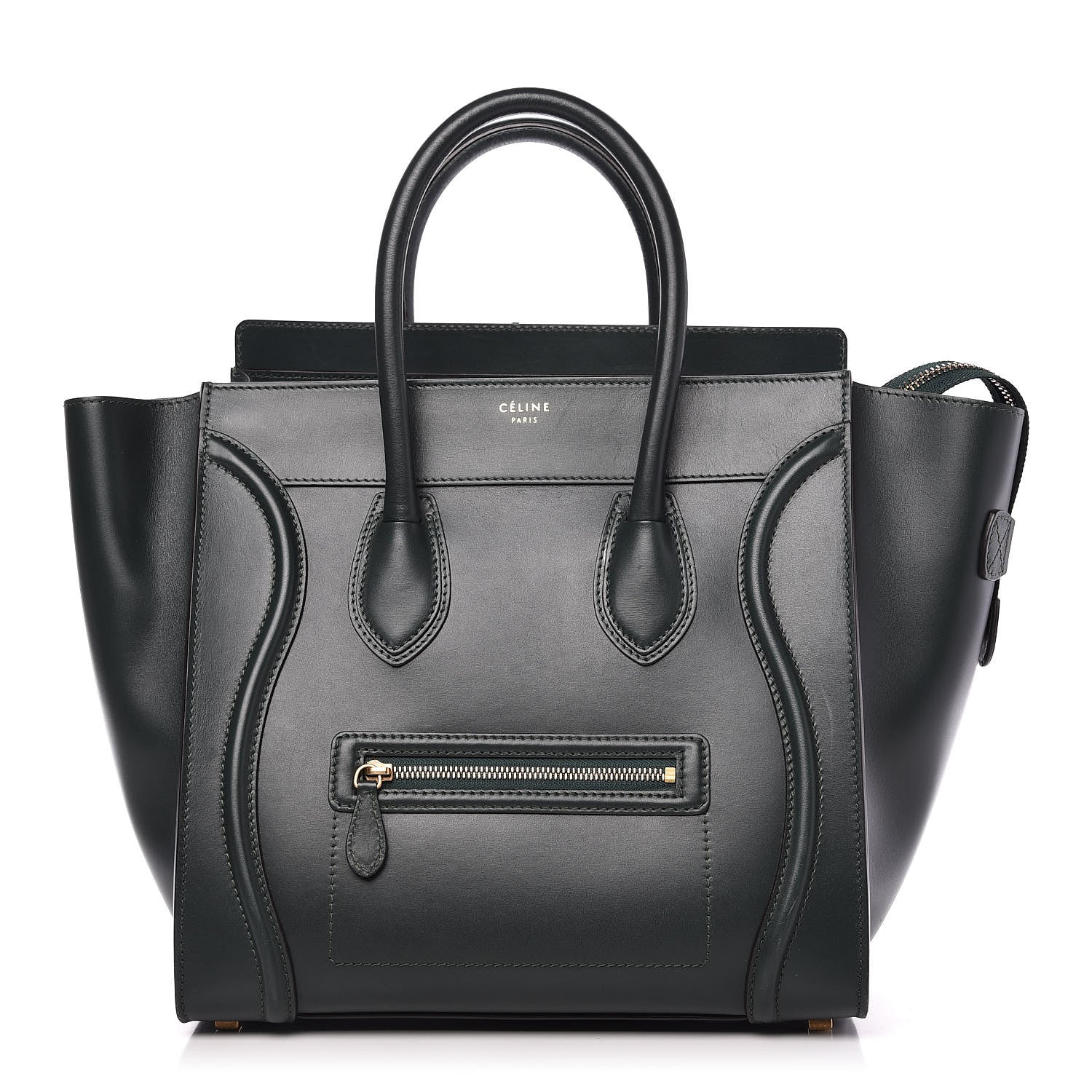 Celine Smooth Calfskin Mini Luggage Emerald 1 of 9